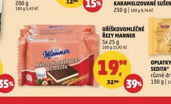 Penny Market Oříškovomléčné řezy manner nabídka