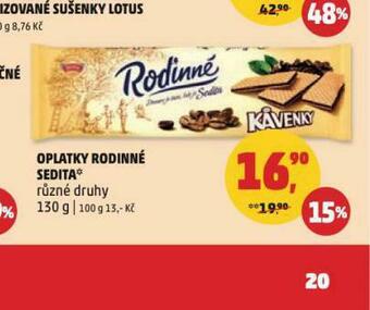 Penny Market Oplatky rodinné sedita nabídka