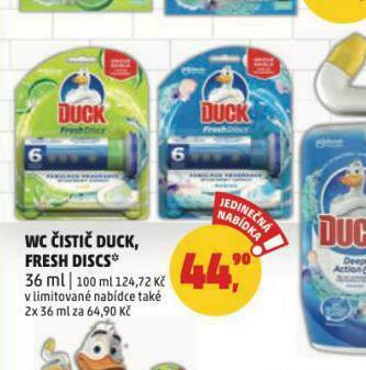 Penny Market Wc čistič duck, fresh discs nabídka