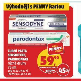 Penny Market Sensodyne zubní pasta nabídka