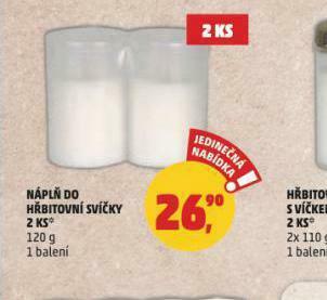 Penny Market Náplň do hřbitovní svíčky nabídka