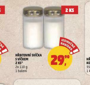 Penny Market Hřbitovní svíčka s víčkem nabídka