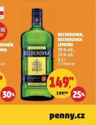 Penny Market Becherovka, becherovka lemond nabídka