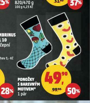 Penny Market Ponožky s barevným motivem nabídka
