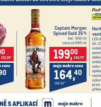 Makro Captain morgan spiced gold 35% nabídka