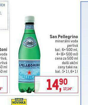 Makro San pellegrino nabídka