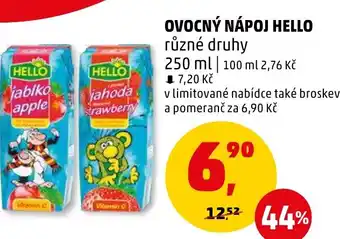 Penny Market OVOCNÝ NÁPOJ HELLO nabídka