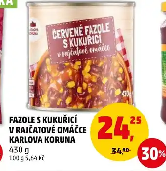 Penny Market FAZOLE S KUKUŘICÍ V RAJČATOVÉ OMÁČCE KARLOVA KORUNA nabídka