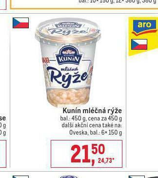 Makro Kunín mléčná rýže nabídka