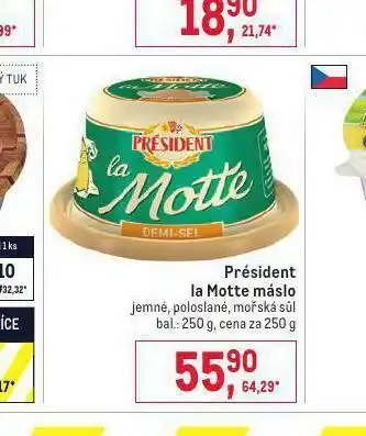 Makro Président la motte máslo nabídka