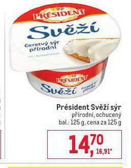 Makro Président svěží sýr nabídka