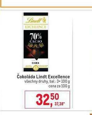 Makro Čokoláda lindt excellence nabídka