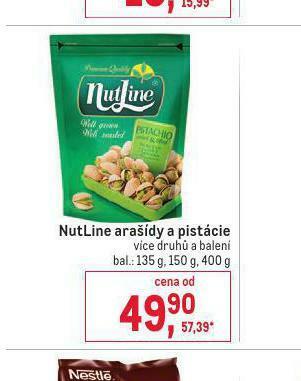 Makro Nutline arašídy a pistácie nabídka