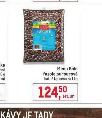Makro Menu gold fazole purpurová nabídka