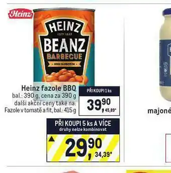 Makro Heinz fazole bbq nabídka