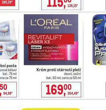 Makro Loreal paris krém proti stárnutí pleti nabídka