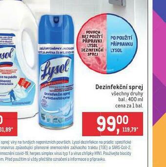 Lysol dezinfekční sprej