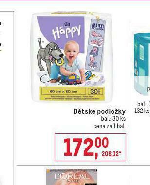 Makro Happy dětské pleny nabídka