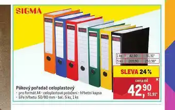 Makro Pákový pořadač celoplastový nabídka