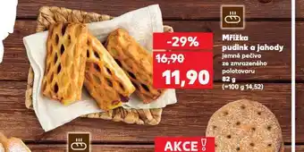 Kaufland Mřížka pudink a jahody nabídka