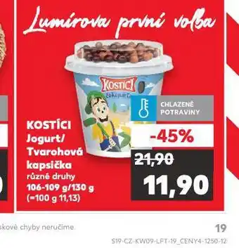 Kaufland Kostíci jogurt nabídka