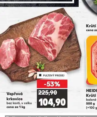Kaufland Vepřová krkovice bez kosti nabídka