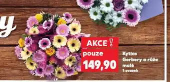 Kaufland Kytice gerbery a růže nabídka