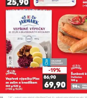 Kaufland Vepřové výpečky / plec se zelím a knedlíkem nabídka