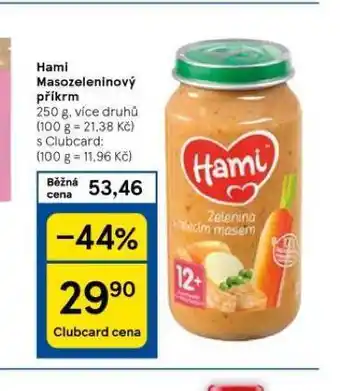 Tesco Hami masozeleninový příkrm nabídka