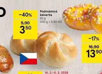 Tesco Podmáslová kaiserka nabídka