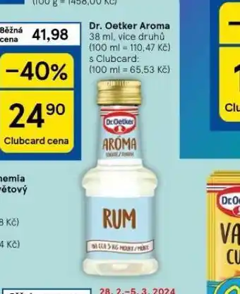 Tesco Dr. oetker aroma nabídka