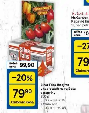 Tesco Silva tabs hnojivo v tabletách na rajčata a papriky nabídka