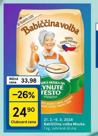 Tesco Babiččina volba mouka nabídka