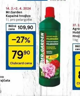 Tesco Mr. garden kapalné hnojivo nabídka