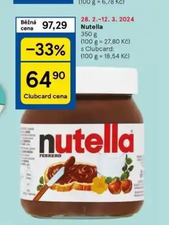 Tesco Nutella nabídka
