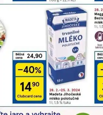 Tesco Trvanlivé mléko 1,5% nabídka