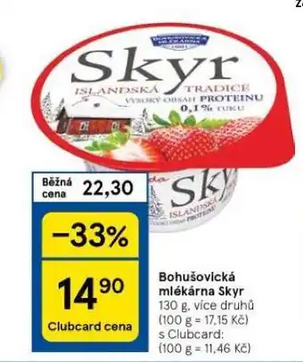 Tesco Bohušovická mlékárna skyr nabídka
