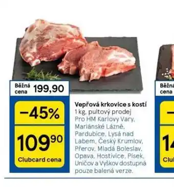 Tesco Vepřová krkovice s kostí nabídka