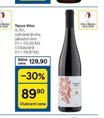 Tesco Tesco víno nabídka