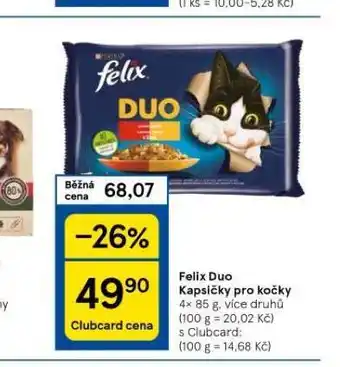 Tesco Felix duo kapsičky pro kočky nabídka