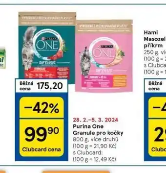 Tesco Purina one granule pro kočky nabídka