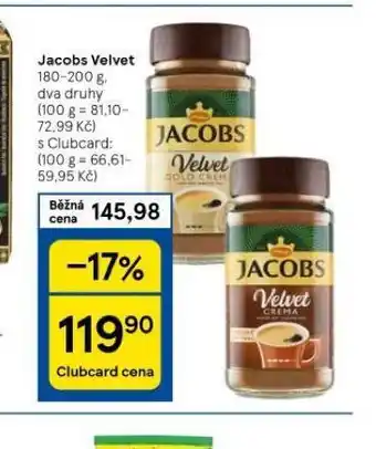 Tesco Jacobs velvet nabídka