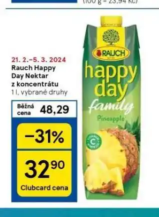 Tesco Rauch happy day nektar z koncentrátu nabídka