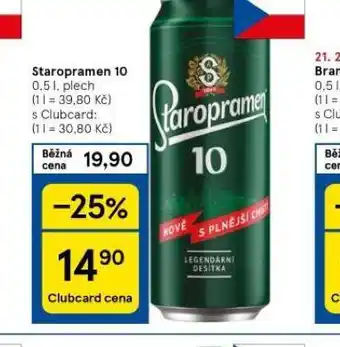 Tesco Pivo staropramen 10 nabídka