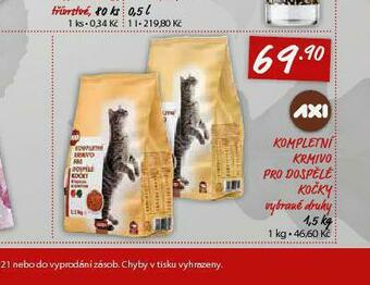 Terno Axi kompletní krmivo pro dospělé kočky nabídka
