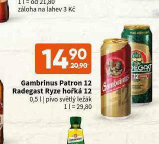 Terno Pivo gambrinus patron 12 nabídka