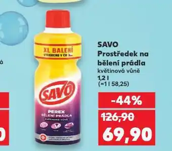 Kaufland Savo prostředek na bělění prádla nabídka