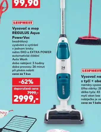 Kaufland Vysavač a mop regulus aqua powervac nabídka