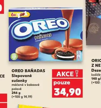 Kaufland Oreo baňadas slepované sušenky nabídka