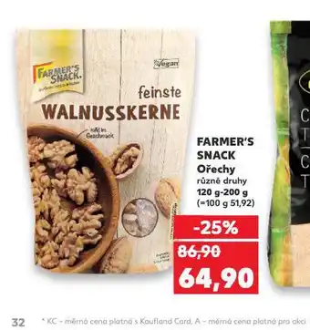 Kaufland Farmer´s snack ořechy nabídka